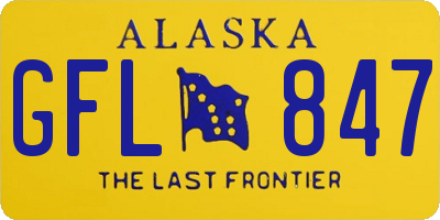 AK license plate GFL847
