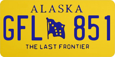 AK license plate GFL851