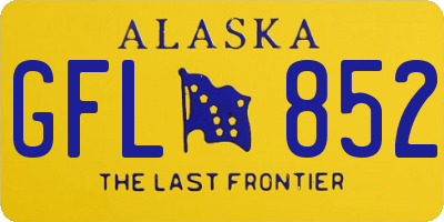 AK license plate GFL852