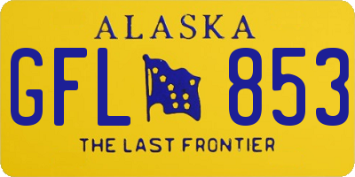 AK license plate GFL853