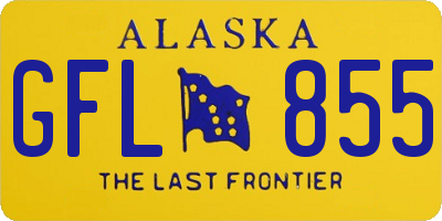 AK license plate GFL855