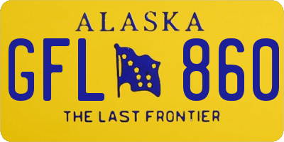 AK license plate GFL860