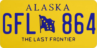 AK license plate GFL864
