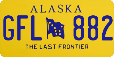 AK license plate GFL882