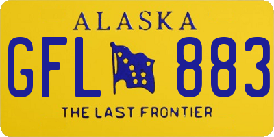 AK license plate GFL883