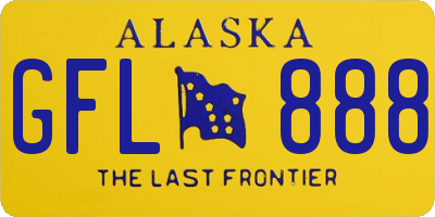 AK license plate GFL888