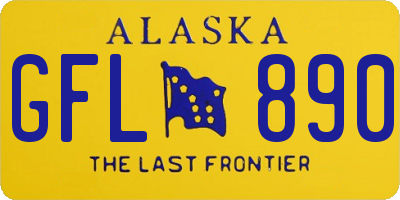 AK license plate GFL890