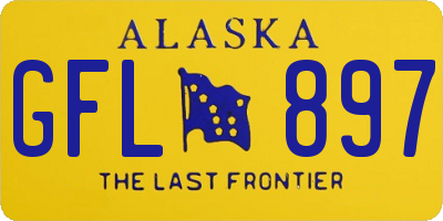 AK license plate GFL897