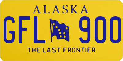 AK license plate GFL900