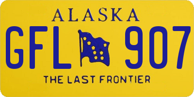 AK license plate GFL907