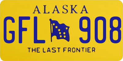 AK license plate GFL908