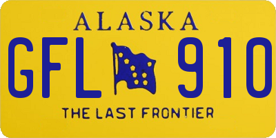 AK license plate GFL910