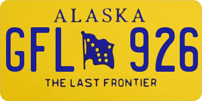 AK license plate GFL926