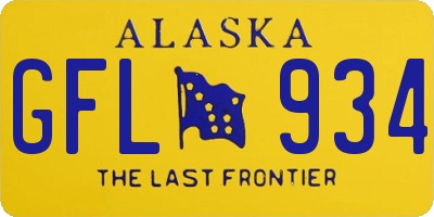 AK license plate GFL934
