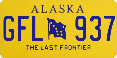 AK license plate GFL937