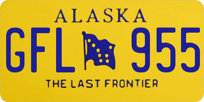 AK license plate GFL955
