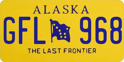 AK license plate GFL968