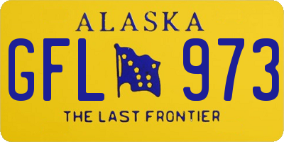 AK license plate GFL973