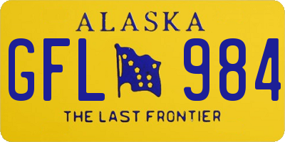 AK license plate GFL984