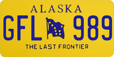 AK license plate GFL989