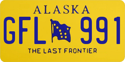 AK license plate GFL991