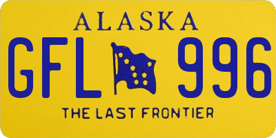 AK license plate GFL996