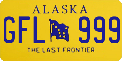 AK license plate GFL999