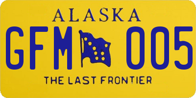 AK license plate GFM005