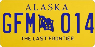 AK license plate GFM014