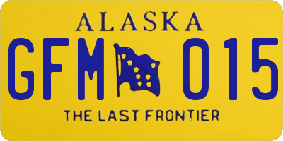 AK license plate GFM015