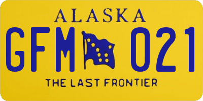 AK license plate GFM021
