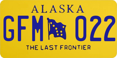 AK license plate GFM022
