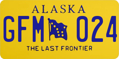 AK license plate GFM024