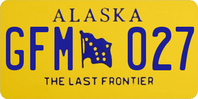 AK license plate GFM027