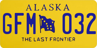 AK license plate GFM032