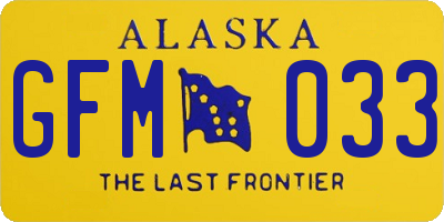 AK license plate GFM033