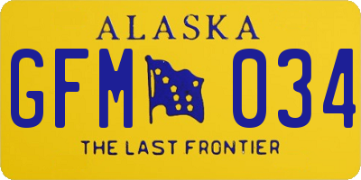 AK license plate GFM034