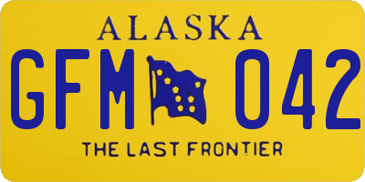 AK license plate GFM042