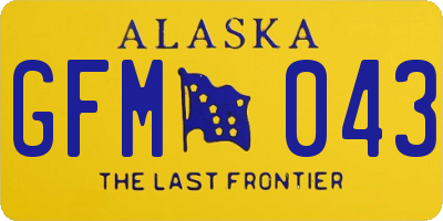 AK license plate GFM043