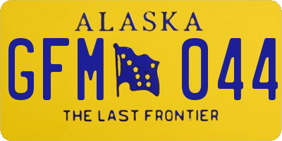 AK license plate GFM044