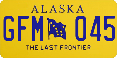 AK license plate GFM045