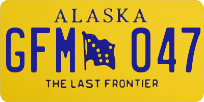 AK license plate GFM047