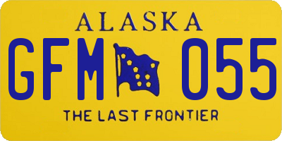 AK license plate GFM055
