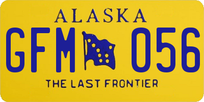 AK license plate GFM056