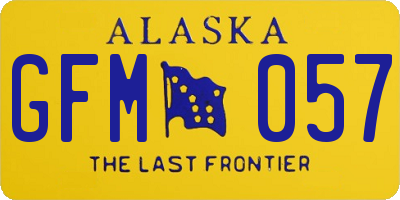 AK license plate GFM057