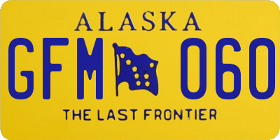 AK license plate GFM060