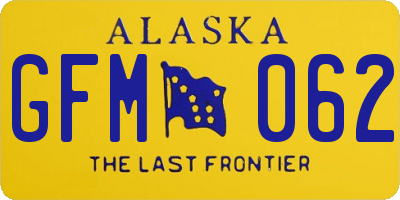 AK license plate GFM062
