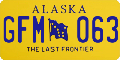 AK license plate GFM063