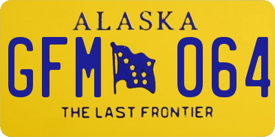 AK license plate GFM064