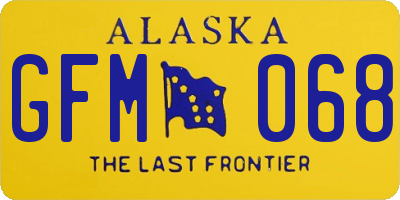 AK license plate GFM068
